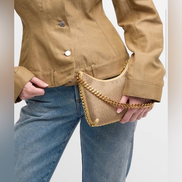 STELLA MCCARTNEY MINI ZIP SHOULDER BAG ECO ALL OVER C FAWN - Picture 3 of 10